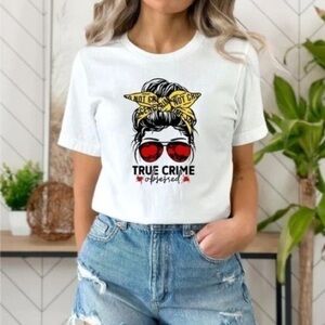 True Crime Obsessed Graphic T Shirt